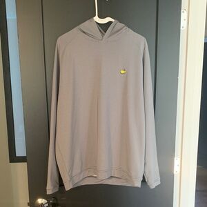 Peter Millar x Augusta Masters Gray Hooded Performance Pullover with Logo Size L